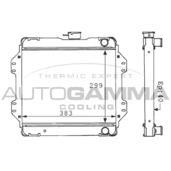 AUTOGAMMA 100945 - Radiateur, refroidissement du moteur