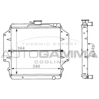 Radiateur, refroidissement du moteur AUTOGAMMA OEM 1770083000