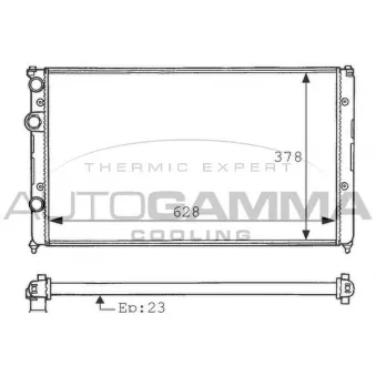 Radiateur, refroidissement du moteur AUTOGAMMA 100948