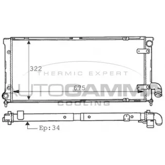 Radiateur, refroidissement du moteur AUTOGAMMA 100961