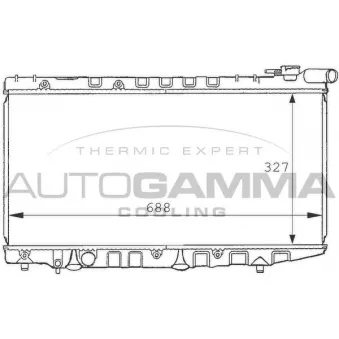 Radiateur, refroidissement du moteur AUTOGAMMA 101019