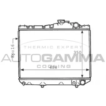 Radiateur, refroidissement du moteur AUTOGAMMA 101033