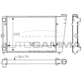 AUTOGAMMA 101037 - Radiateur, refroidissement du moteur