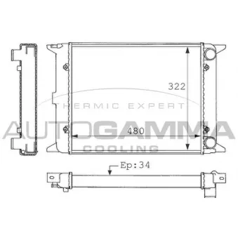 AUTOGAMMA 101047 - Radiateur, refroidissement du moteur