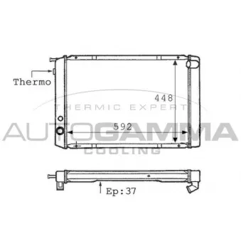Radiateur, refroidissement du moteur AUTOGAMMA 101096