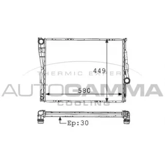 Radiateur, refroidissement du moteur AUTOGAMMA OEM 17117513922