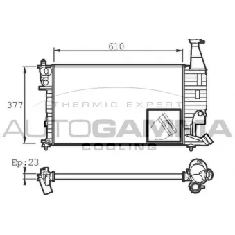 Radiateur, refroidissement du moteur AUTOGAMMA 101175