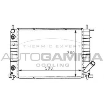 Radiateur, refroidissement du moteur AUTOGAMMA OEM 96fb8005dc