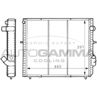 Radiateur, refroidissement du moteur AUTOGAMMA 101239