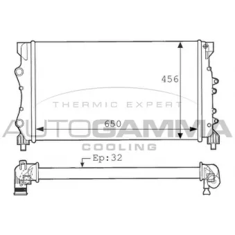 Radiateur, refroidissement du moteur AUTOGAMMA OEM 6025313324