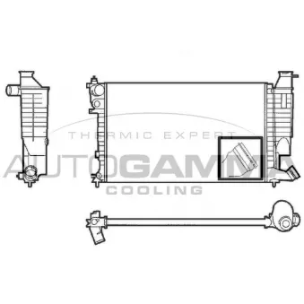 Radiateur, refroidissement du moteur AUTOGAMMA 101309