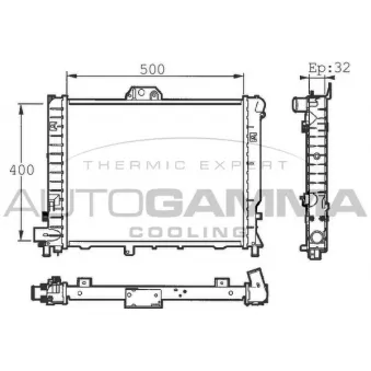 AUTOGAMMA 101394 - Radiateur, refroidissement du moteur