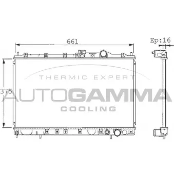 Radiateur, refroidissement du moteur AUTOGAMMA 101436
