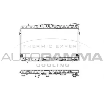 AUTOGAMMA 101444 - Radiateur, refroidissement du moteur