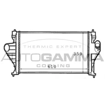 Intercooler, échangeur AUTOGAMMA 101495