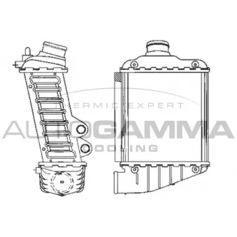 Intercooler, échangeur AUTOGAMMA OEM 3A0145805A