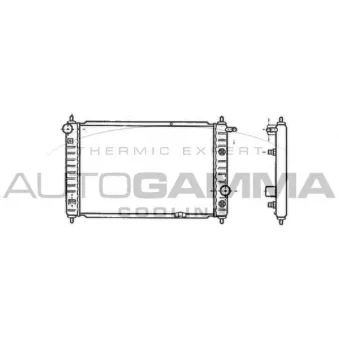 Radiateur, refroidissement du moteur AUTOGAMMA OEM 96325520