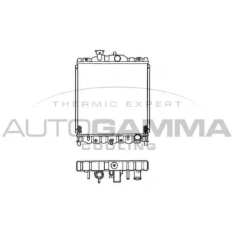 Radiateur, refroidissement du moteur AUTOGAMMA OEM 19010P08003