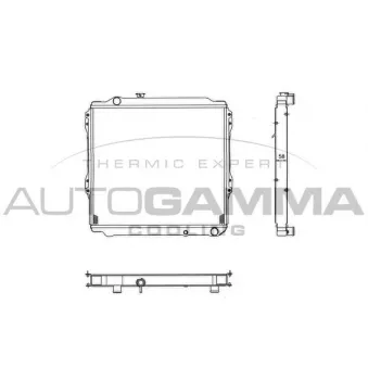 Radiateur, refroidissement du moteur AUTOGAMMA OEM 1640067130