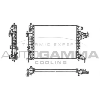Radiateur, refroidissement du moteur AUTOGAMMA 102848