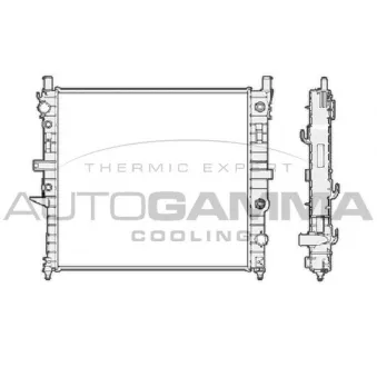 Radiateur, refroidissement du moteur AUTOGAMMA 102882