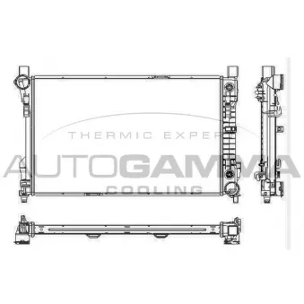 Radiateur, refroidissement du moteur AUTOGAMMA 102918