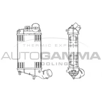 Intercooler, échangeur AUTOGAMMA 103008