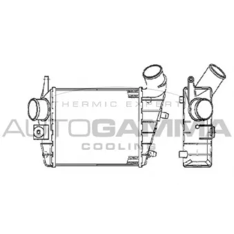 Intercooler, échangeur AUTOGAMMA 103011