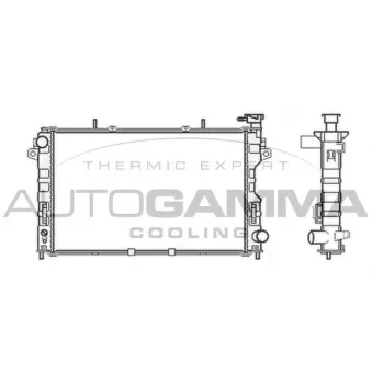 Radiateur, refroidissement du moteur AUTOGAMMA OEM 4809225AF