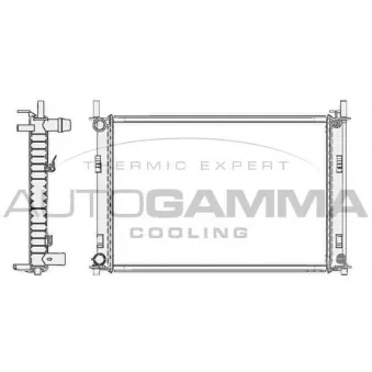 Radiateur, refroidissement du moteur AUTOGAMMA 103417