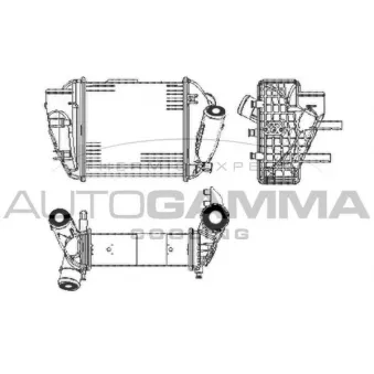 Intercooler, échangeur AUTOGAMMA OEM 8E0145805D
