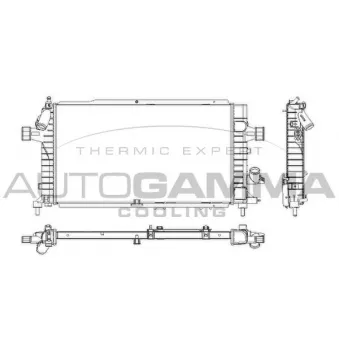 Radiateur, refroidissement du moteur AUTOGAMMA 103630