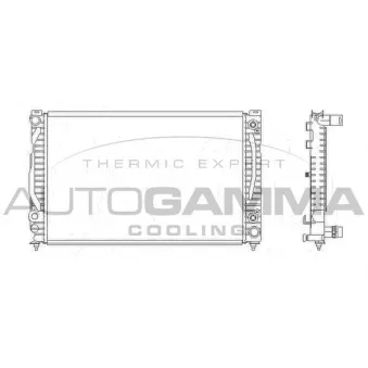 Radiateur, refroidissement du moteur AUTOGAMMA OEM 8D0121251B