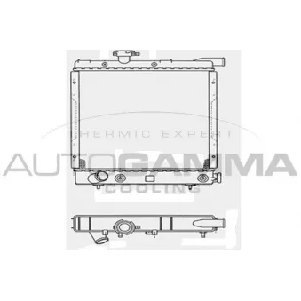 Radiateur, refroidissement du moteur AUTOGAMMA 103901