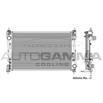 Radiateur, refroidissement du moteur AUTOGAMMA OEM 1300296