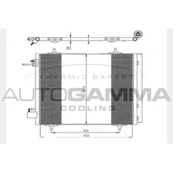 Condenseur, climatisation AUTOGAMMA 103996