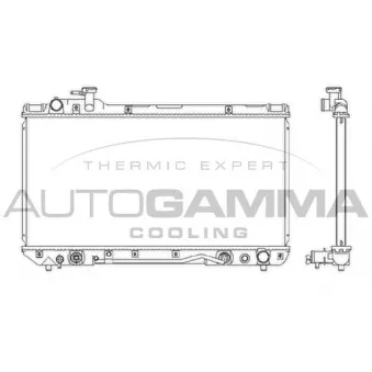Radiateur, refroidissement du moteur AUTOGAMMA OEM 164007A480