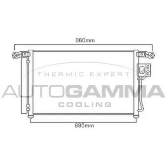 Condenseur, climatisation AUTOGAMMA 104099