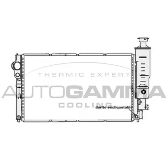 Radiateur, refroidissement du moteur AUTOGAMMA 104121