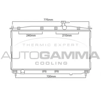 Radiateur, refroidissement du moteur AUTOGAMMA OEM 253102B000