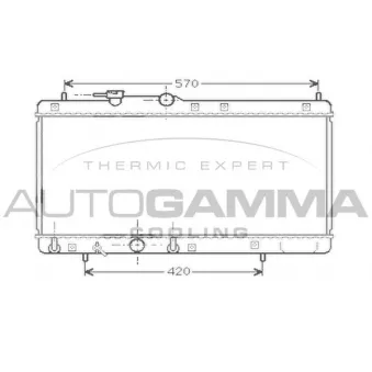 Radiateur, refroidissement du moteur AUTOGAMMA 104258