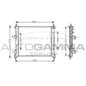 Radiateur, refroidissement du moteur AUTOGAMMA OEM 51745120