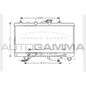 Radiateur, refroidissement du moteur AUTOGAMMA 104275