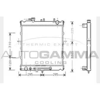 Radiateur, refroidissement du moteur AUTOGAMMA OEM 0K02215200A