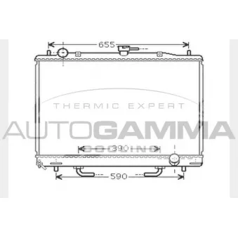 Radiateur, refroidissement du moteur AUTOGAMMA 104293