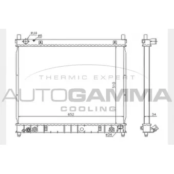 AUTOGAMMA 104425 - Radiateur, refroidissement du moteur