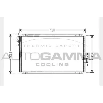 Condenseur, climatisation AUTOGAMMA OEM 73020fa140