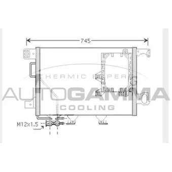 Condenseur, climatisation AUTOGAMMA 104458