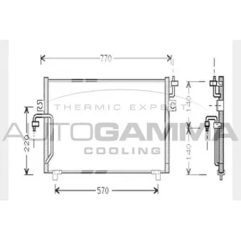 Condenseur, climatisation AUTOGAMMA 104472