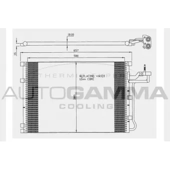 Condenseur, climatisation AUTOGAMMA 104477